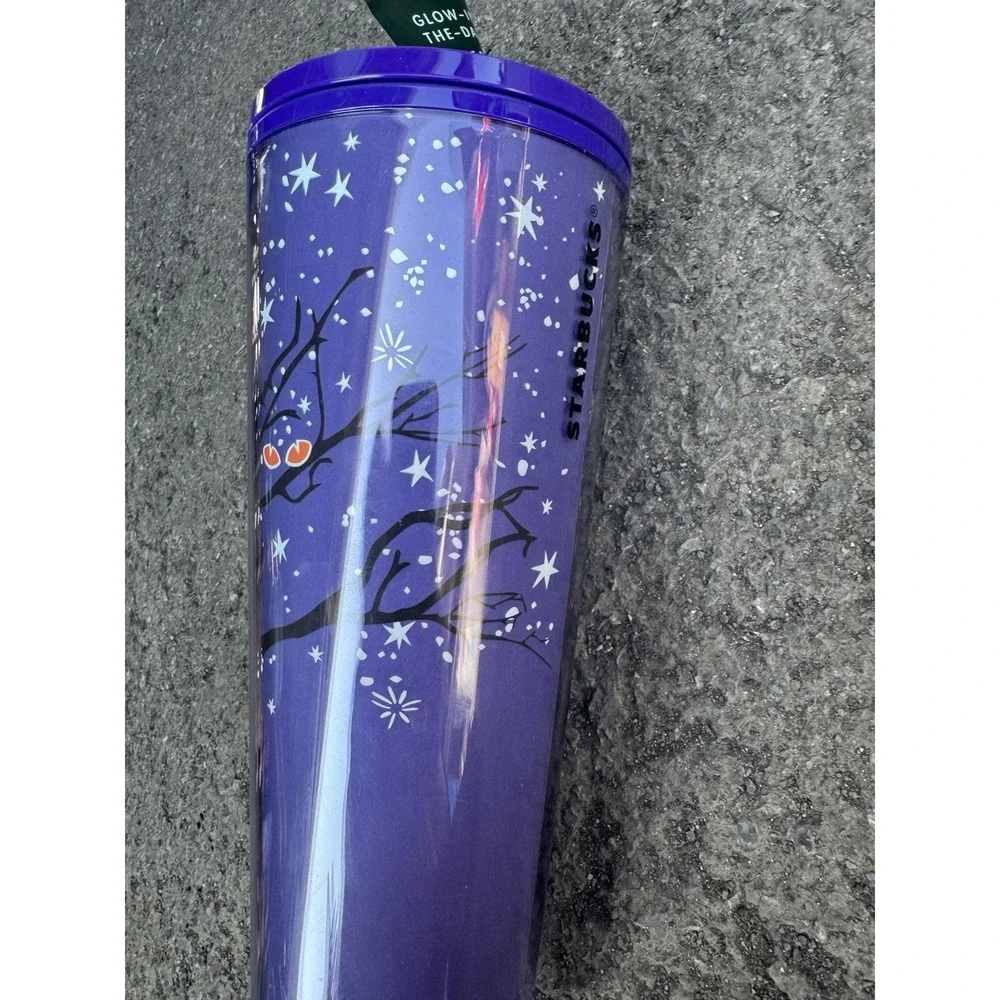 Starbucks Halloween‎ 2022 Tree & Eyes Glow in the Dark Cold Cup Tumbler 24oz